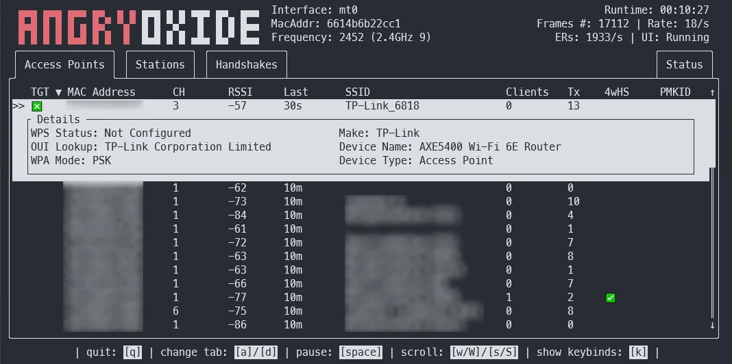 Access Points Page