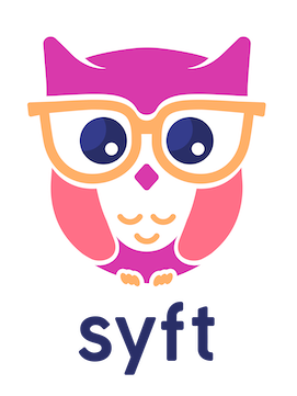 かわいいピンクのフクロウのSyftロゴ