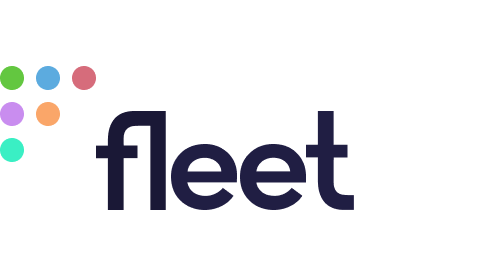 Fleet-Logo, Querformat, dunkler Text, transparenter Hintergrund