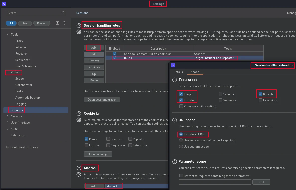 Come creare una Macro in Burp Suite Professional