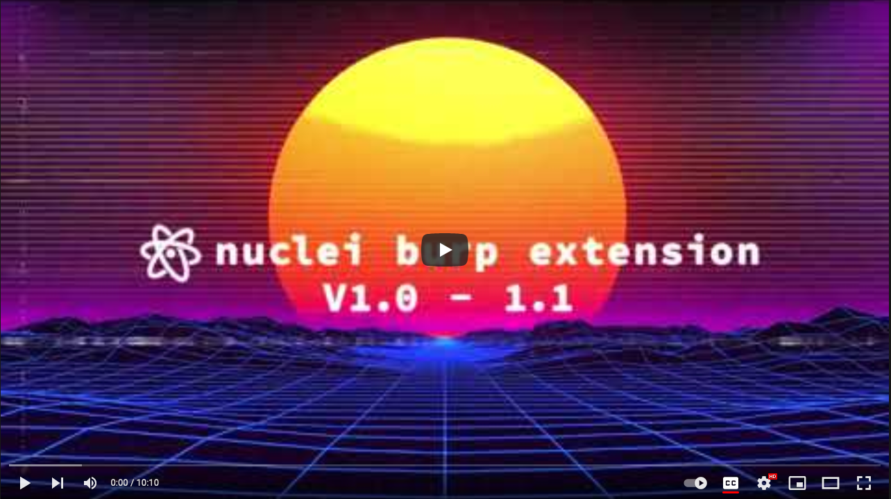 Video de demostración del plugin Nuclei Burp