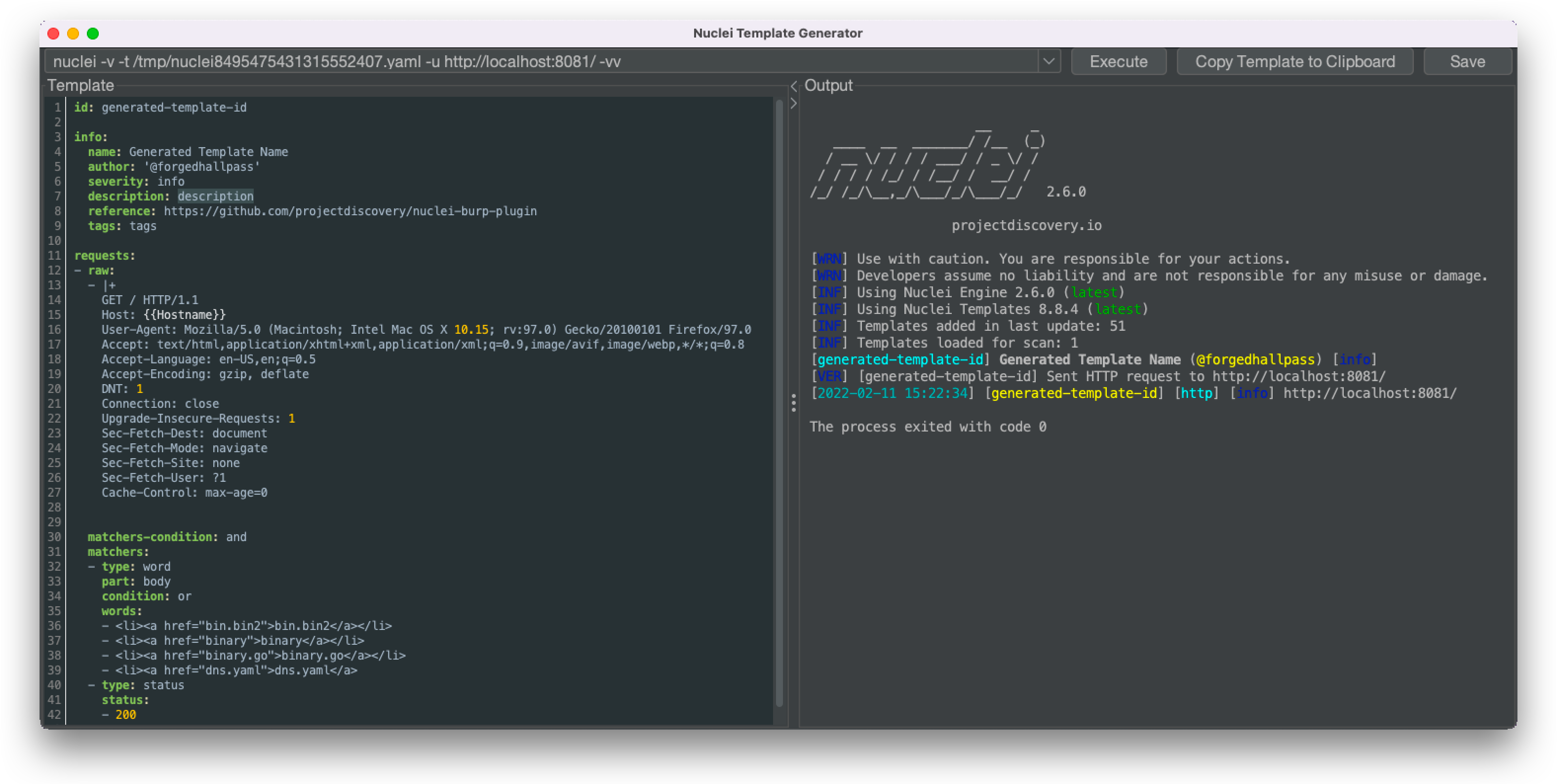 Matcher multi-palabra generado en el cuerpo de respuesta