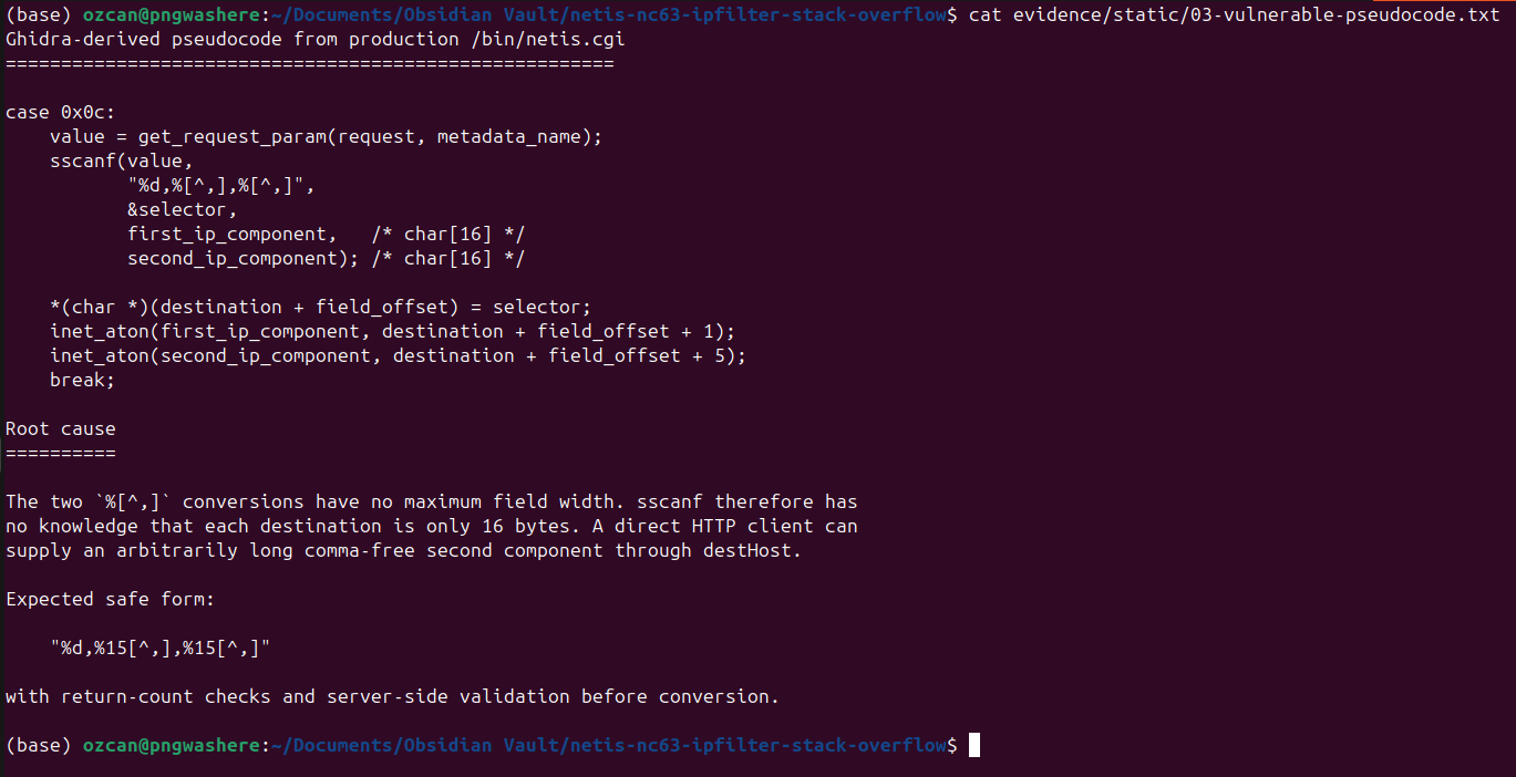 Unbounded scanset conversions