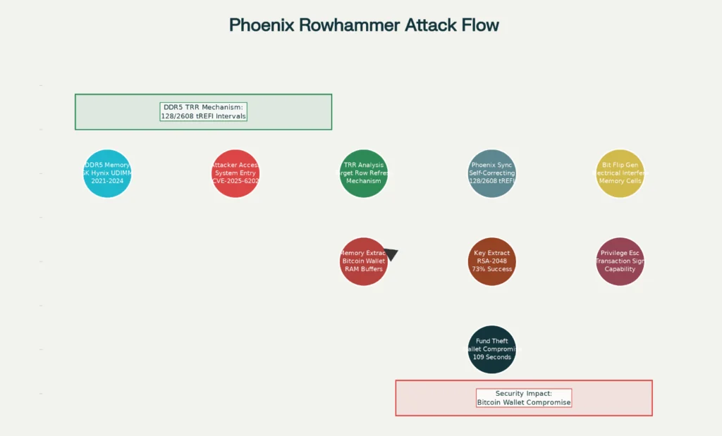 Phoenix Rowhammer Attack: A systemic risk of compromising Bitcoin wallet private keys in the global blockchain infrastructure due to a critical vulnerability in SK Hynix DDR5 (CVE-2025-6202)