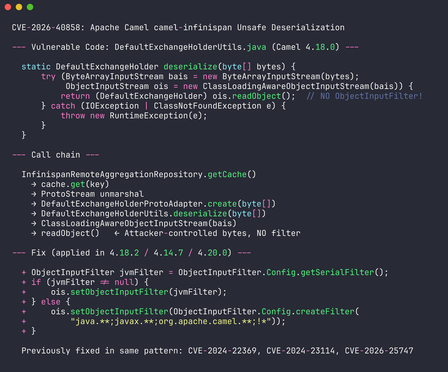 Infinispan-Verwundbarer-Code