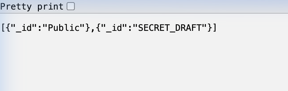 Extracción exitosa de los datos no publicados 'SECRET_DRAFT'