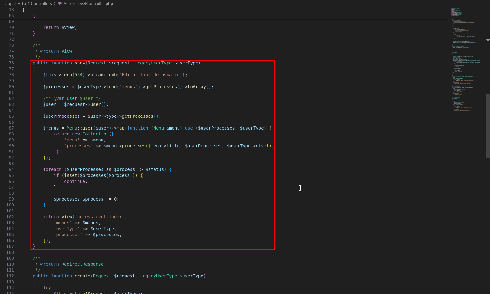 Archivo AccessLevelController.php