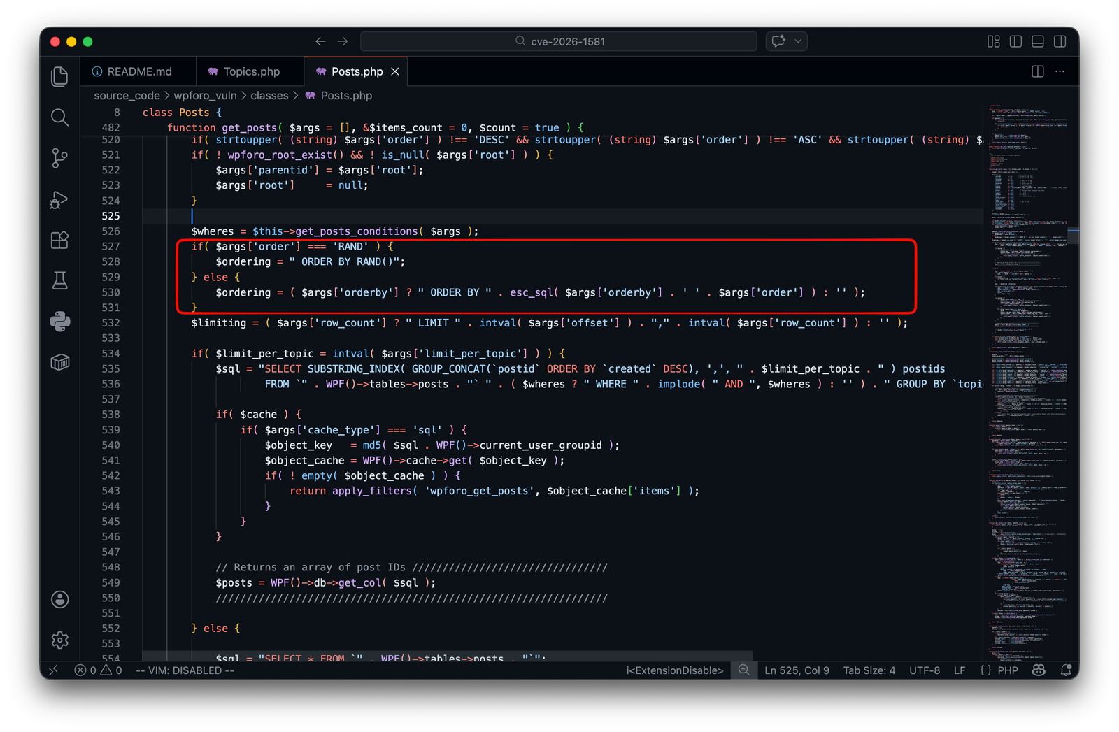 SQL-Builder: ORDER BY-Verkettung in Posts.php