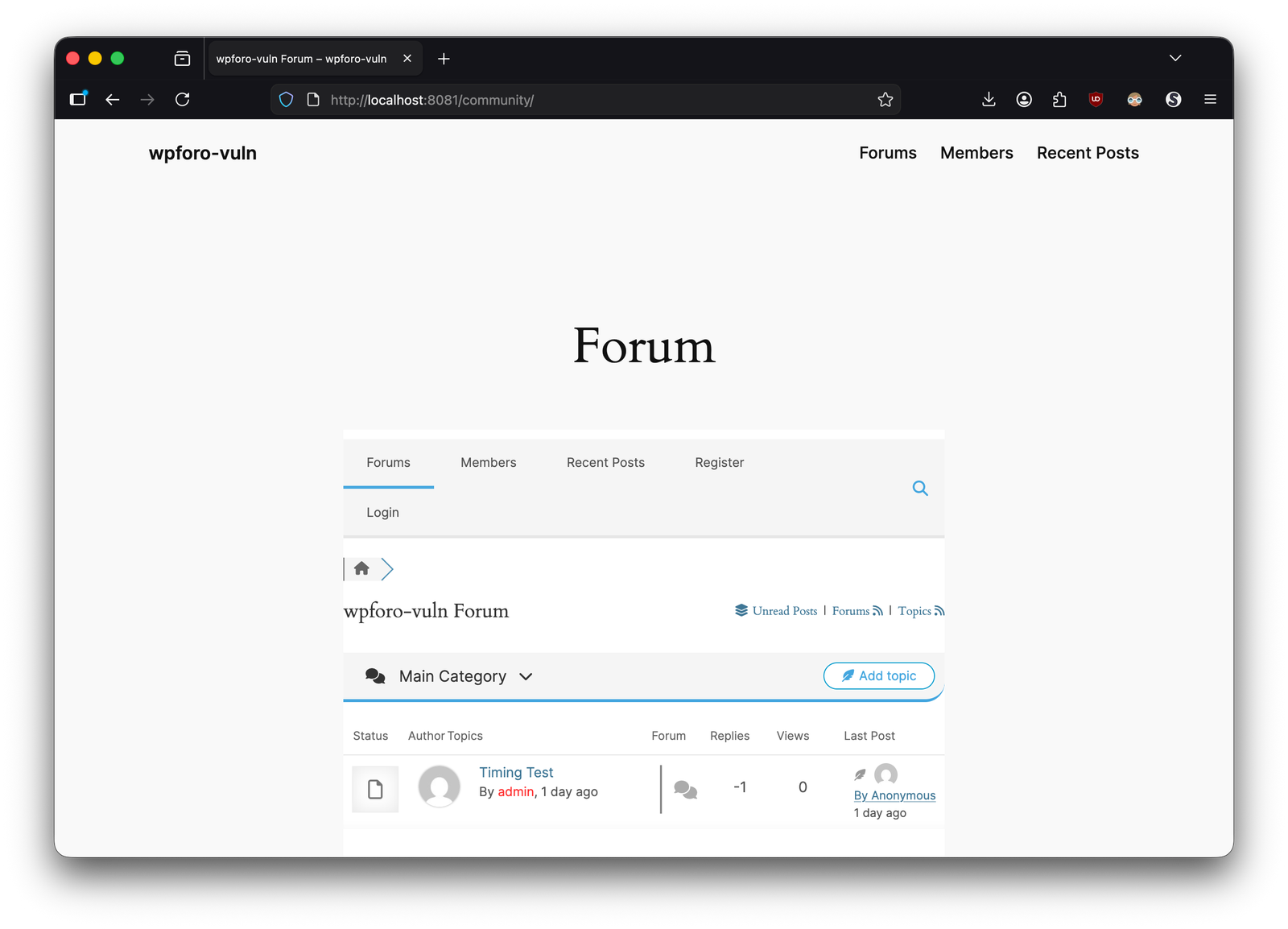 vuln community page