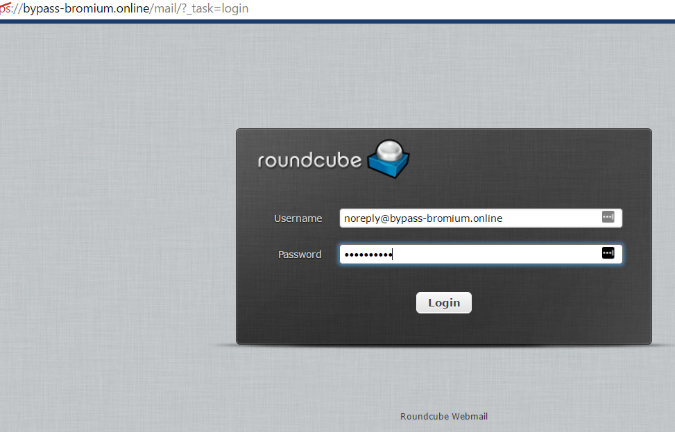 RoundCube लॉगिन