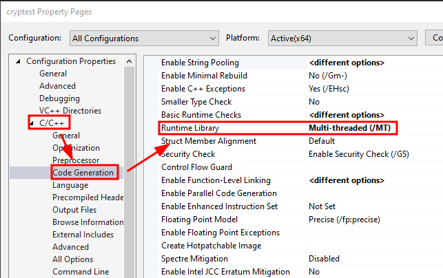 Opción de generación de código de Visual Studio