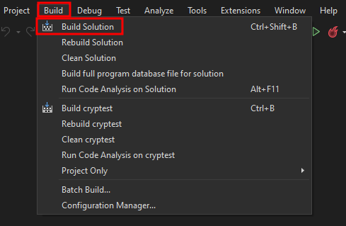 Compilación del proyecto de Visual Studio