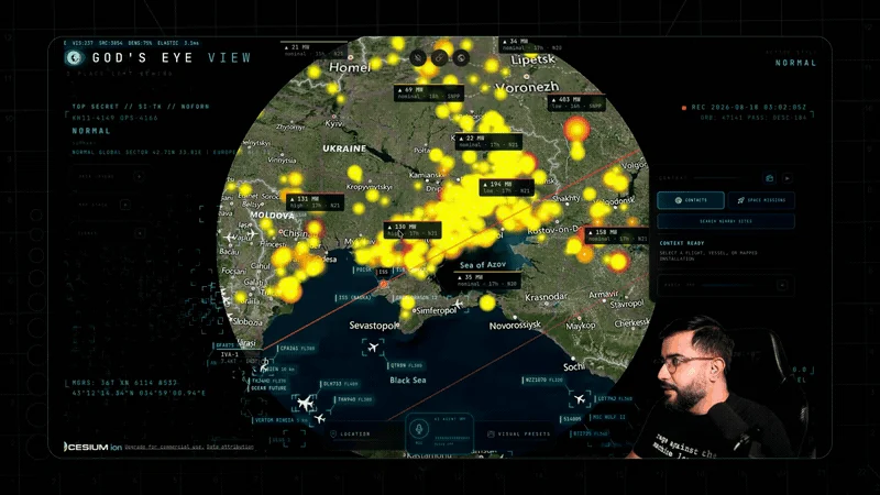 Tracking the ISS along its orbital path as it crosses over Ukraine