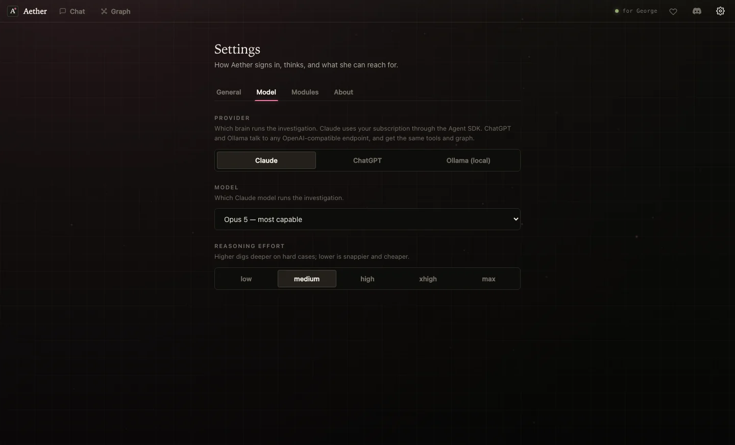 Provider settings