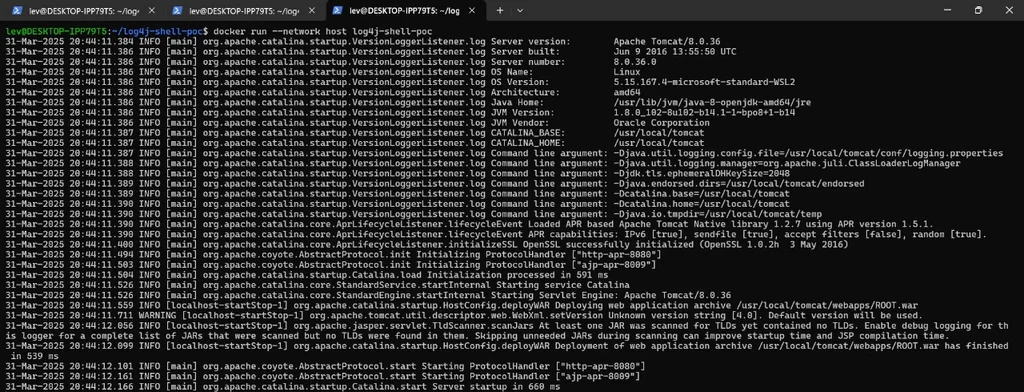 Inicio de la aplicación vulnerable