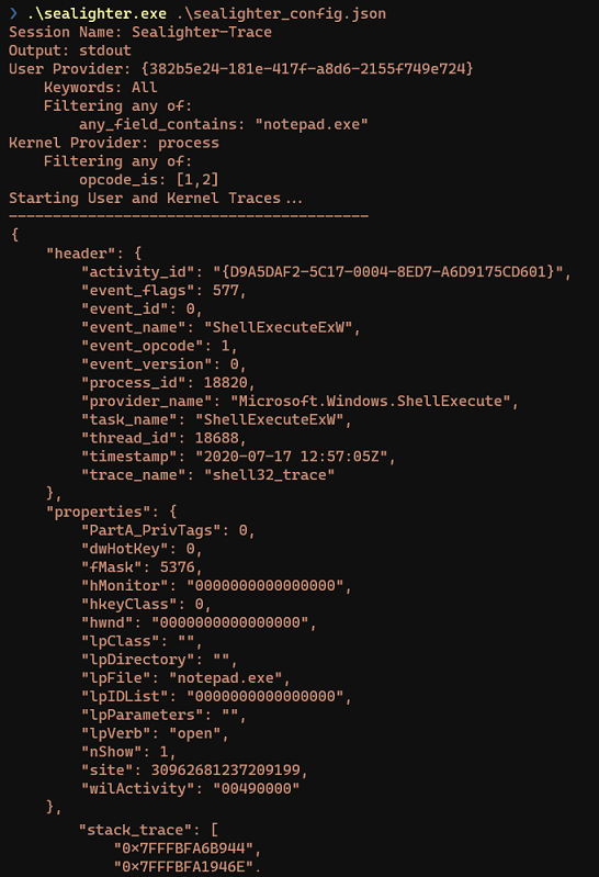 Screenshot von Sealighter in Aktion