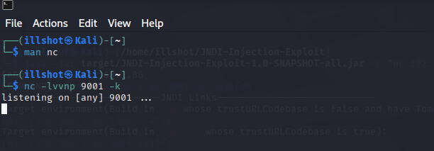 Configuration de l'écouteur Netcat