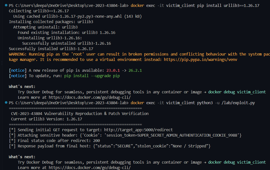 Urllib3 Upgrade