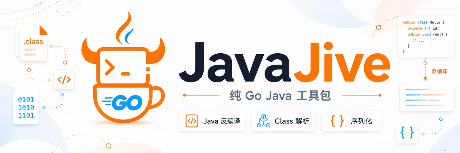 JavaJive — 纯 Go Java 工具包：反编译、Class 解析、序列化
