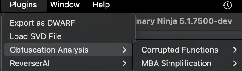 Plugin Menu