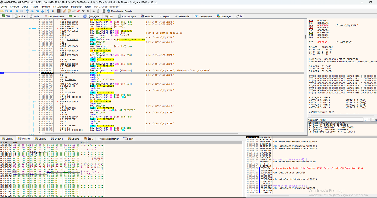 Formbook SQLExpress Decoy & CLR Initialization