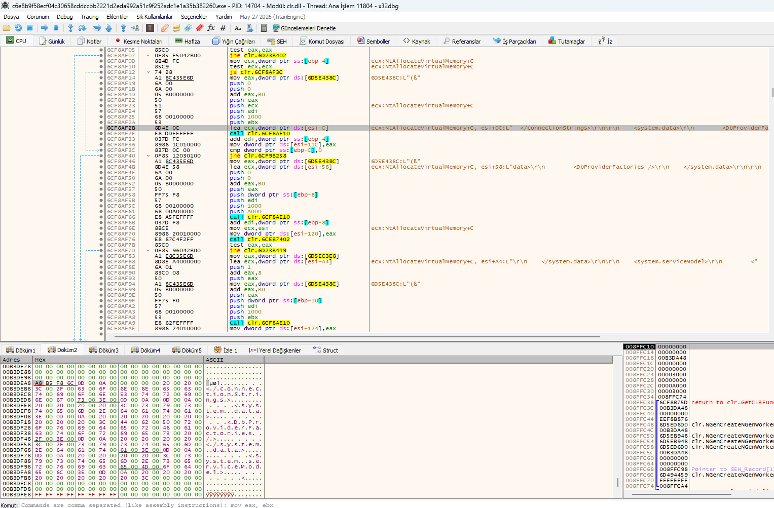 Formbook Encrypted Configuration & Memory Allocation