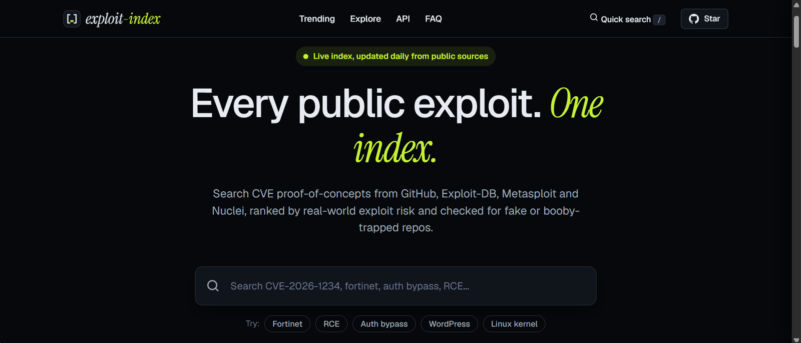 Exploit-Index Banner