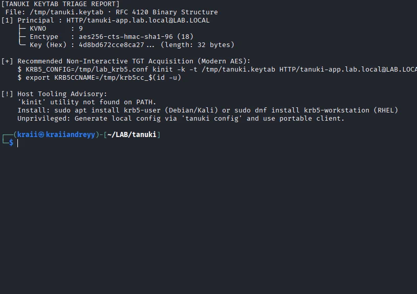 Act 2.2: RFC 4120 Keytab Tree Hierarchy