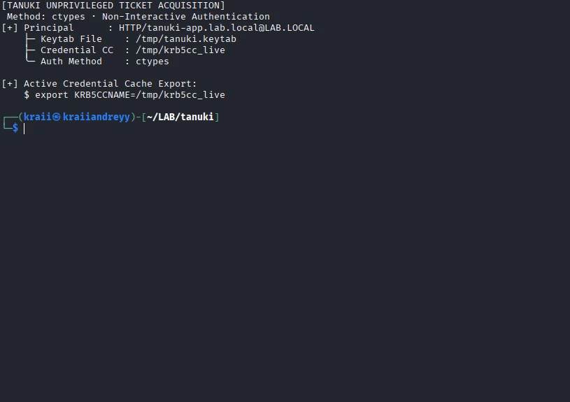 Act 2.4: Unprivileged TGT Acquisition via ctypes