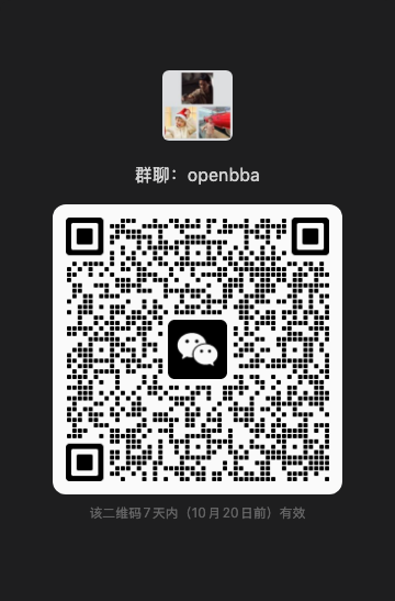 WeChat group openbba