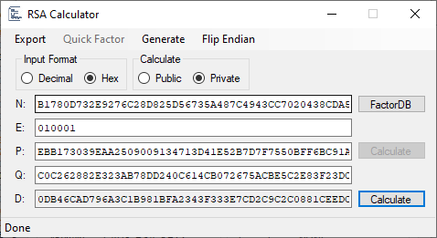 RSA Calculator