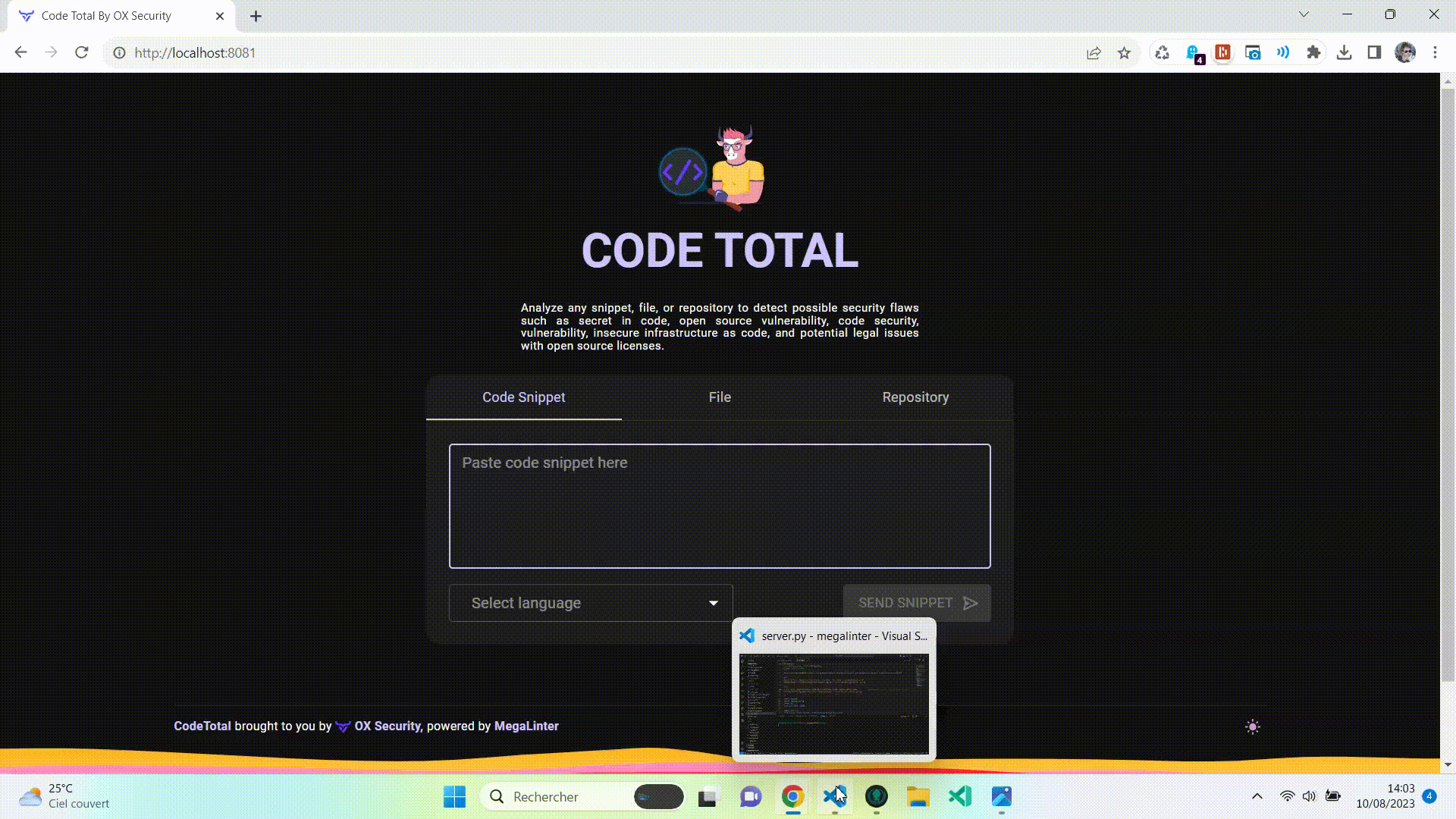 Скриншот CodeTotal