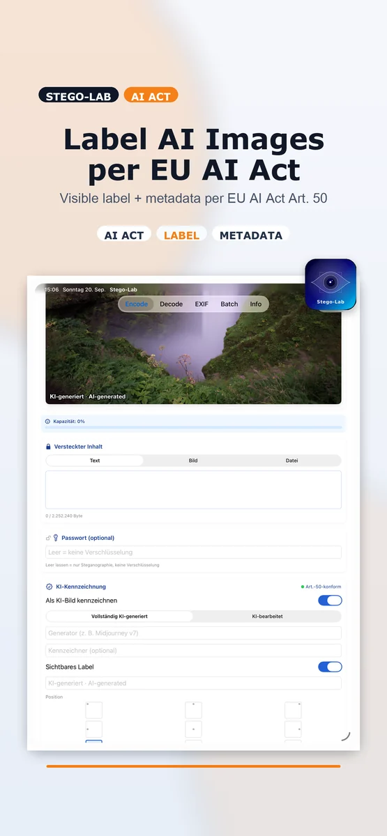 AI Label screenshot