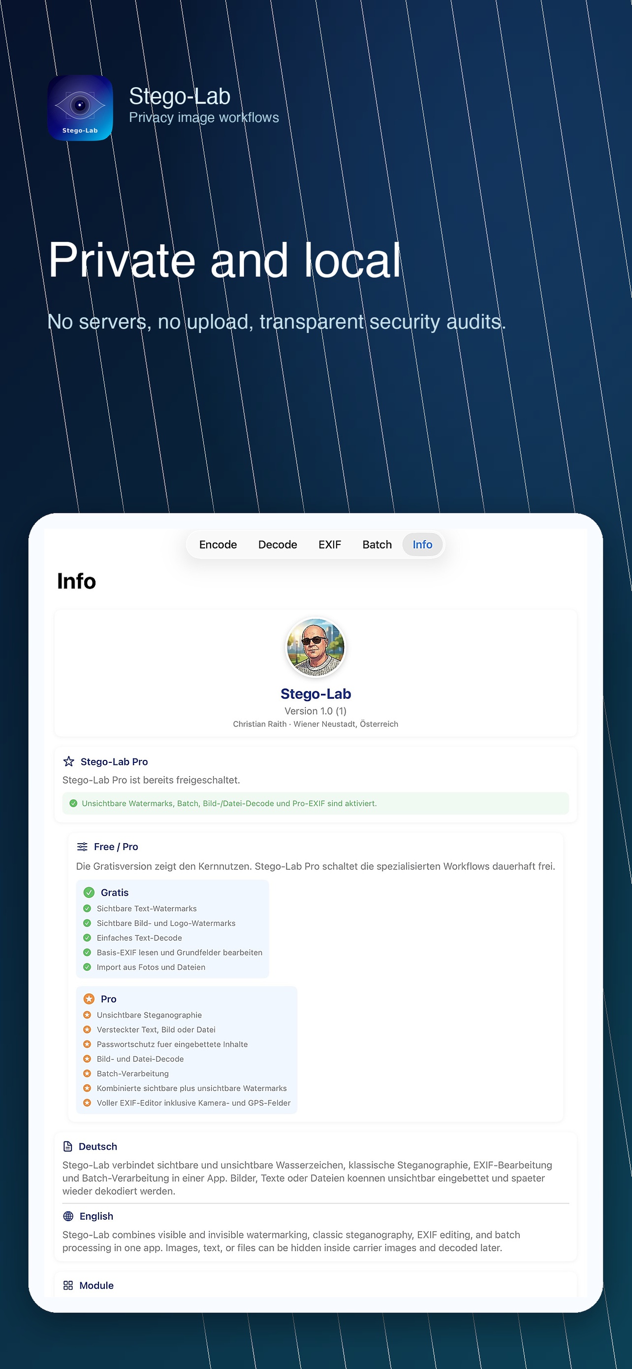 Captura de pantalla de Información