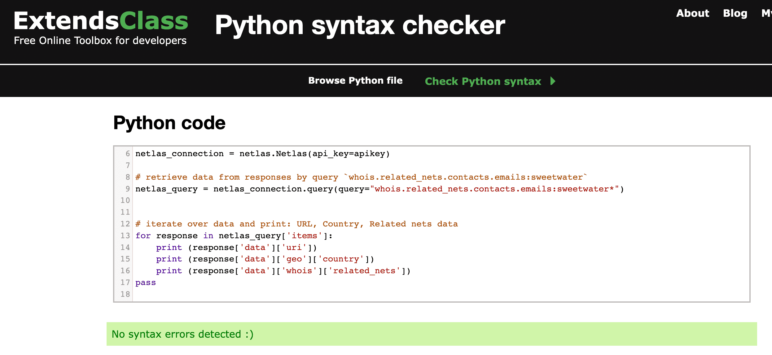 Python代码检查