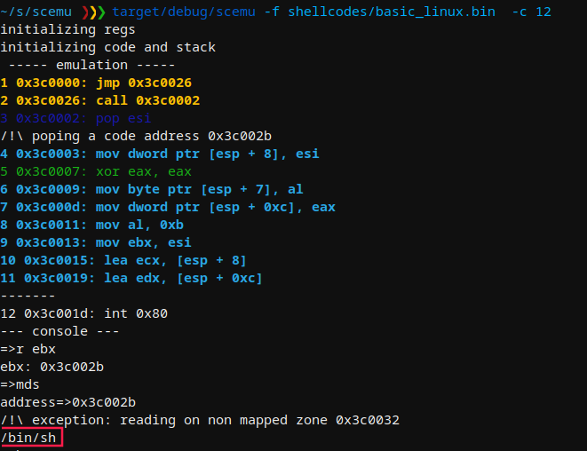 inspeccionando shellcode básico