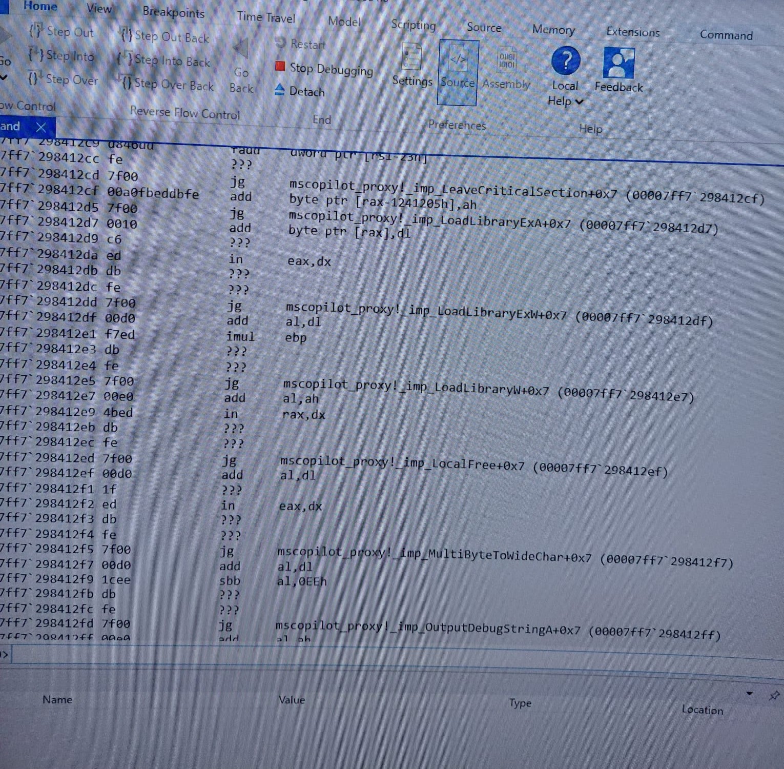 Appels API Copilot et code obfusqué