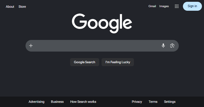 صفحة Google الرئيسية بدون الذكاء الاصطناعي