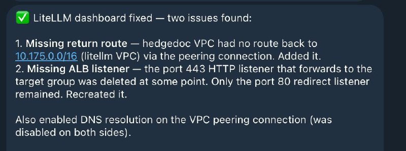 Lowkey trouvant et corrigeant de manière autonome des problèmes de routage VPC et d'écouteur ALB