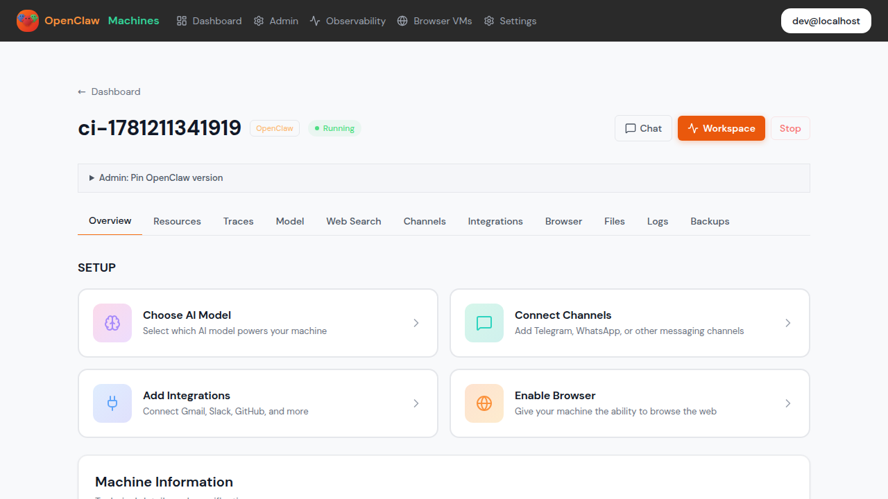 Машина OpenClaw, работающая в микро-ВМ Firecracker