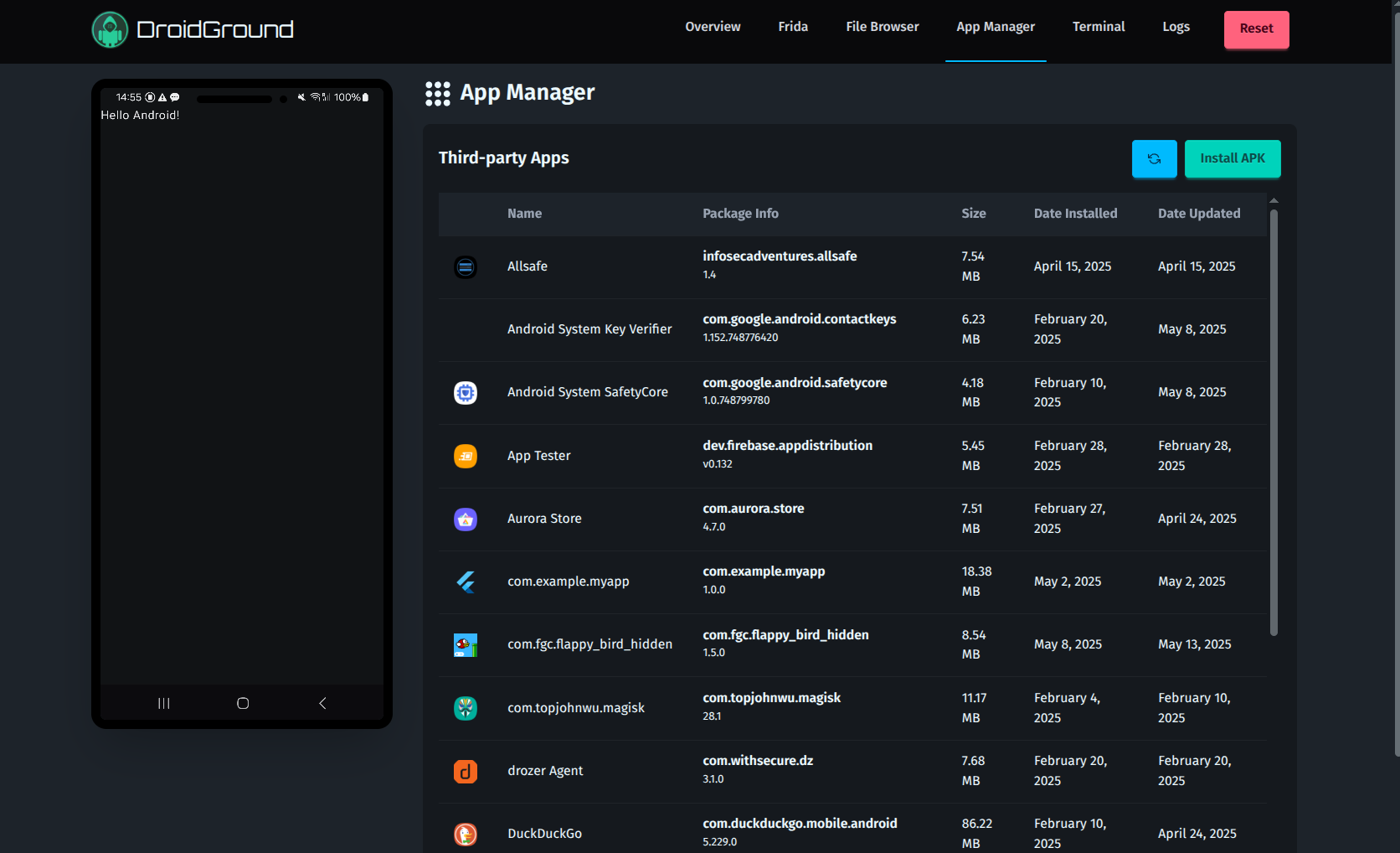 Screenshot App Manager
