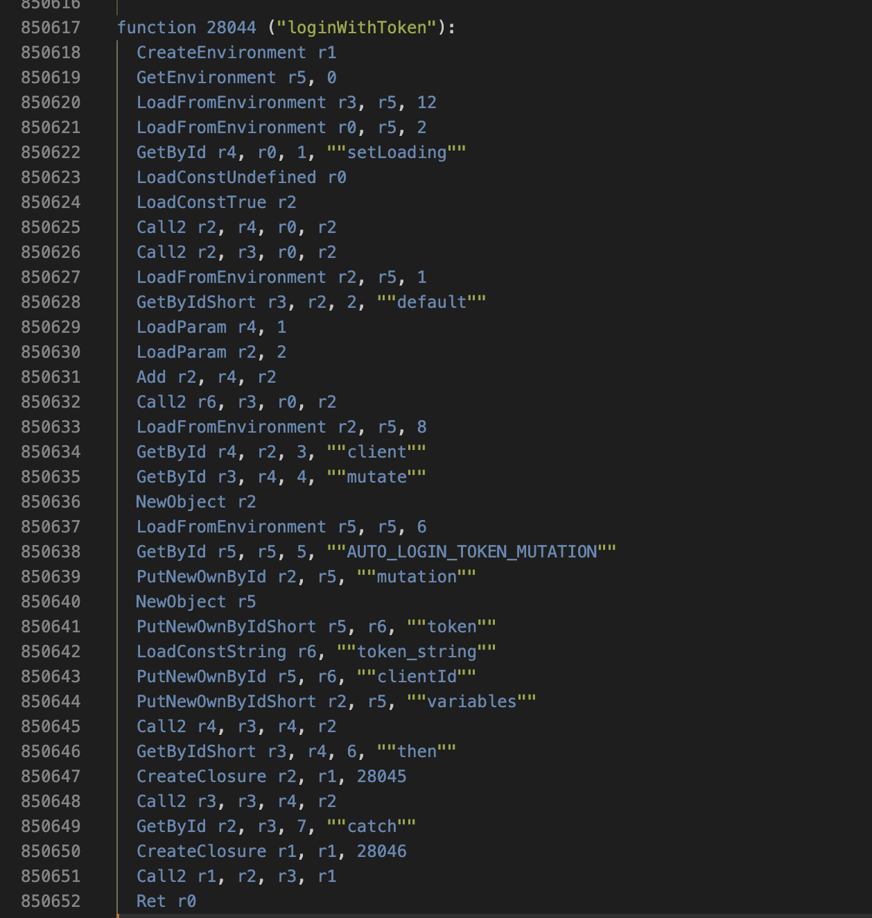Disassembly Example