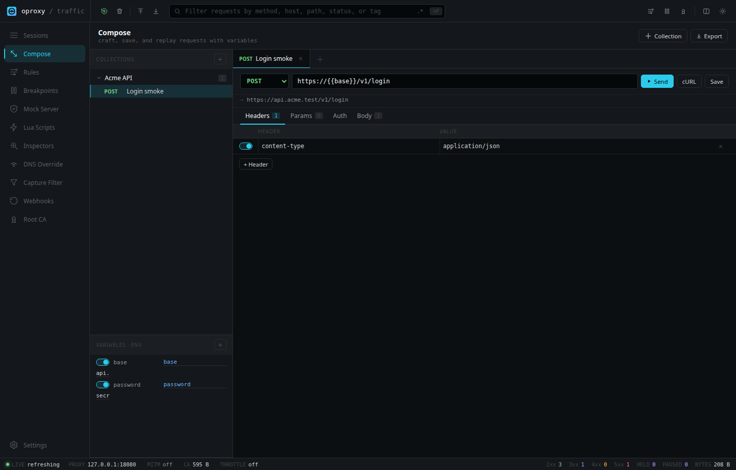 oproxy Compose 스크린샷