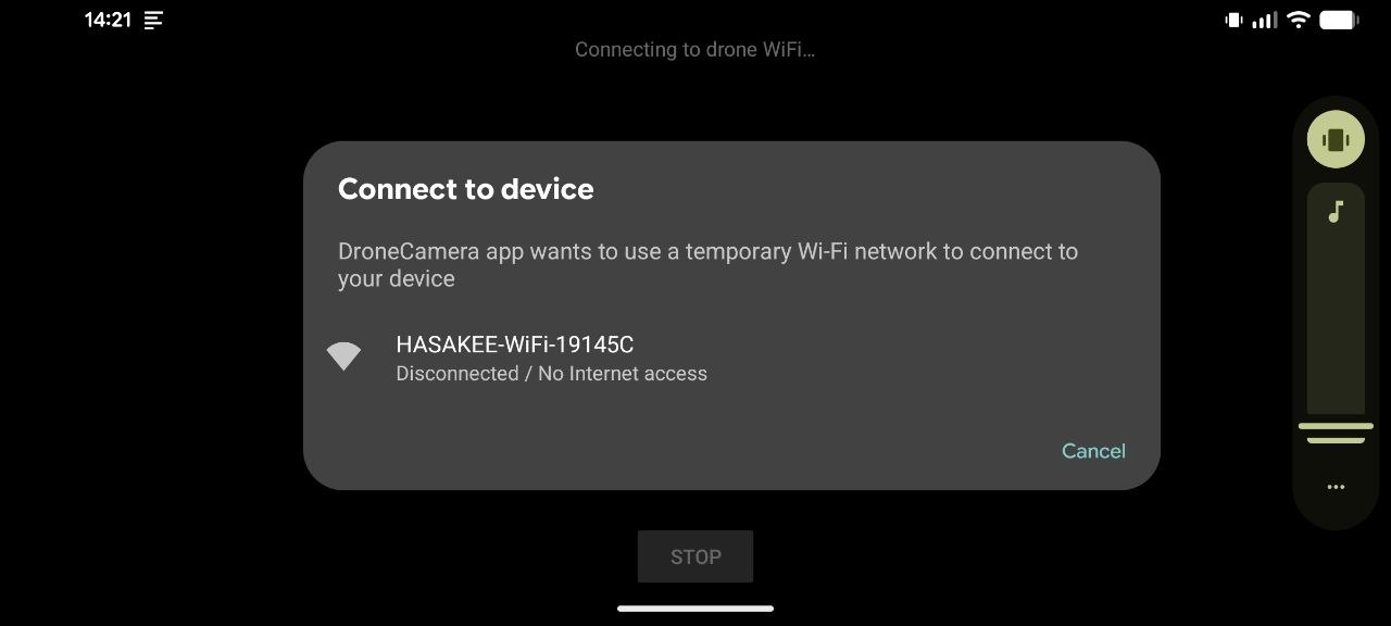 WiFi ऑटो-कनेक्ट डायलॉग