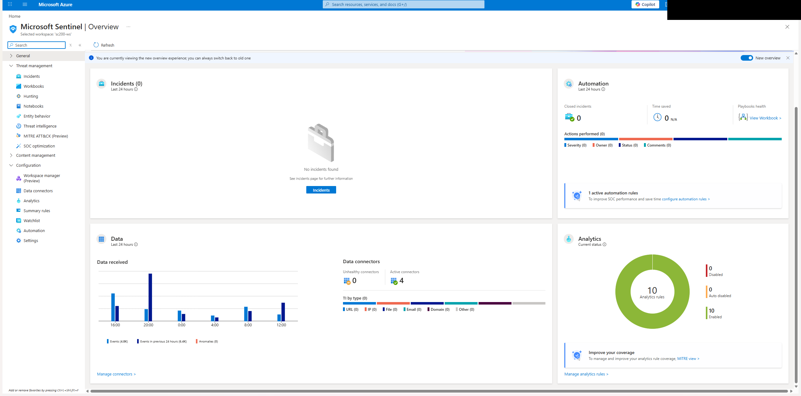 Microsoft Sentinel 개요, 현재 상태
