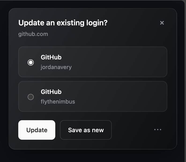 Update an existing login