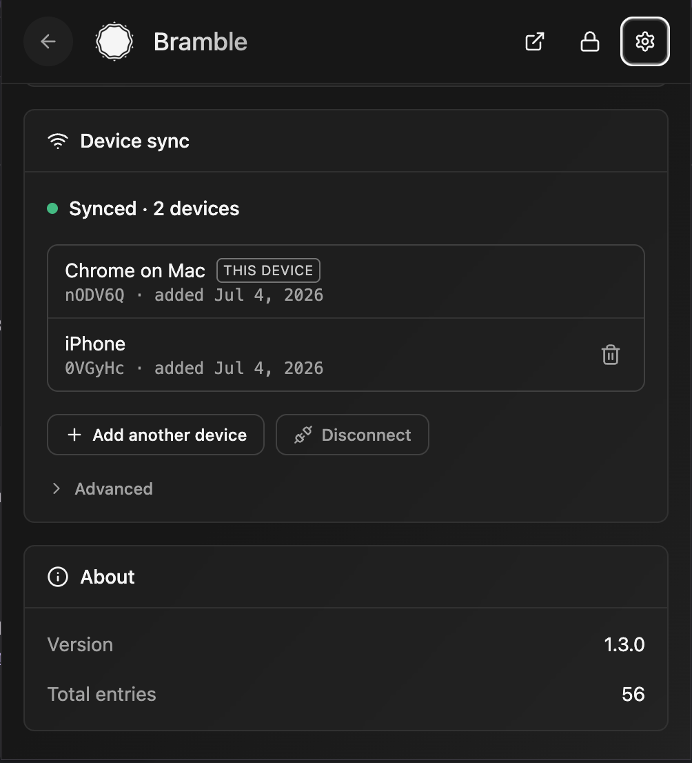 Device sync